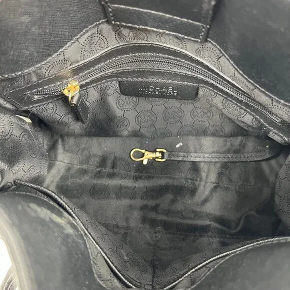 Michael Kors Black Chain Strap Shoulder Bag | Gold Hardware - Picture 9 of 10